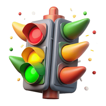 elegant contemporary Traffic Light Red Yellow Green Signals Transparent for Simulation detailed png