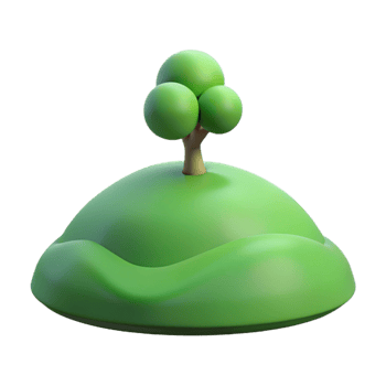 wonderful abstract A rolling green hill with a lone tree, soft diffused lighting, pastoral painting style detailed png