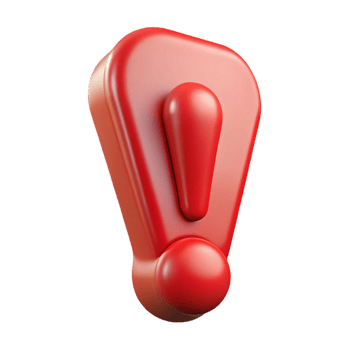 beautiful vintage An exclamation point, red, bold, premium png