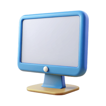 stunning abstract Computer monitor with blank screen 4K png