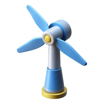 dramatic rustic Wind turbine blade rotating professional png