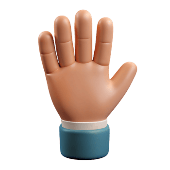 stunning creative A hand, open palm, facing up, high quality png