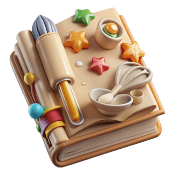 magnificent classic Vintage Cookbook Cutout for Culinary Arts exclusive png