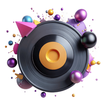 wonderful rustic Vinyl Record with Splatter Effect Isolated Grunge Design original png