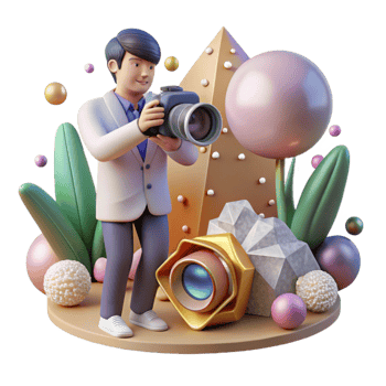 serene contemporary Wedding Photographer Capturing Moments Cutout for Photography Portfolio original png