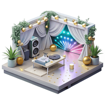 beautiful contemporary Wedding Reception Dance Floor with Lights Cutout for Entertainment Venues genuine png