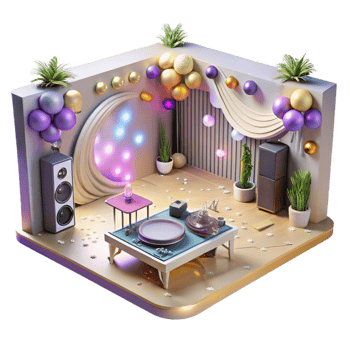magnificent rustic Wedding Reception Dance Floor with Lights Cutout for Entertainment Venues original png