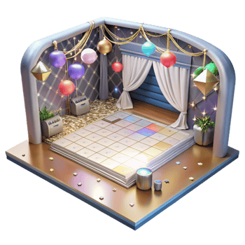 impressive contemporary Wedding Reception Dance Floor with Lights Cutout for Entertainment Venues high resolution png