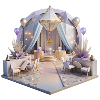 stunning rustic Wedding Reception Venue Decorated Hall Isolated Cutout exclusive png