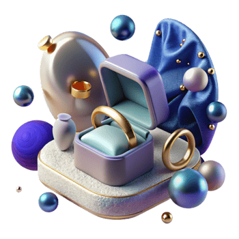 beautiful modern Wedding Ring Box Velvet Lined with Ring Inside Isolated for Jewelry Photography high quality png