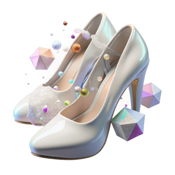 beautiful contemporary Wedding Shoes White Heels Transparent for Bridal Fashion exclusive png