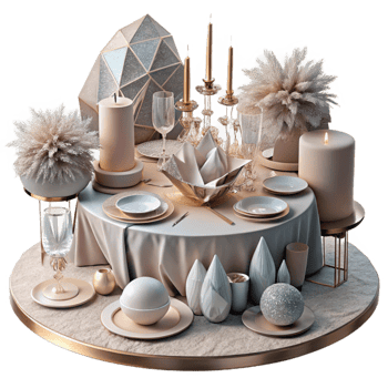 vibrant contemporary Wedding Table Settings Elegant Design Cutout for Reception Inspiration high quality png