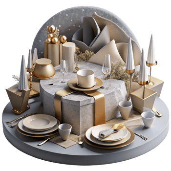 extraordinary traditional Wedding Table Setting with Candles and Flowers Cutout for Event Decor Inspiration high quality png