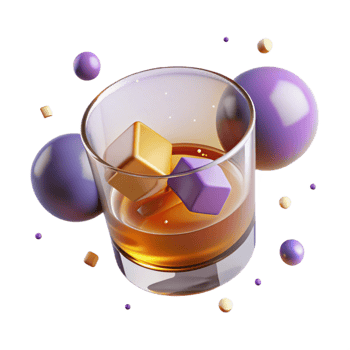 dramatic minimalist Whiskey Glass Transparent for Bar Menu genuine png