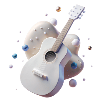 stunning abstract White Guitar Silhouette Cutout for Light Backgrounds genuine png
