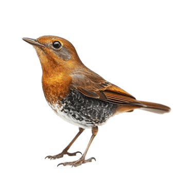 Rufous antthrush bird close up wildlife animal nature isolated on transparent background png