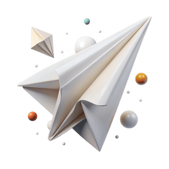 serene classic White Paper Airplane Message Communication Isolated for Email Marketing authentic png