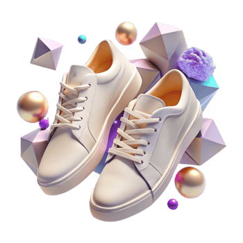 serene traditional White Sneakers Casual Footwear Isolated for Fashion Ecommerce high resolution png