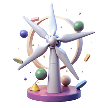 extraordinary abstract Wind Turbine Animation Rotating Blades Footage Cutout for Motion Graphics exclusive png