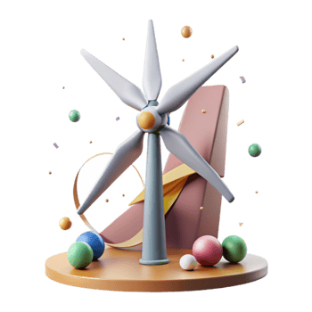 serene artistic Wind Turbine Array Offshore Wind Farm Transparent for Renewable Energy Development high quality png
