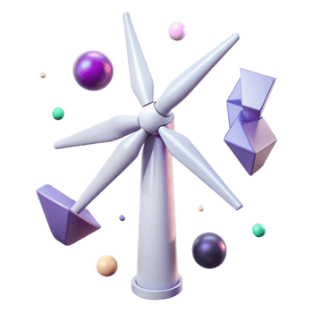 serene contemporary Wind Turbine Clipart Collection Graphic Elements Transparent for Design Projects professional png