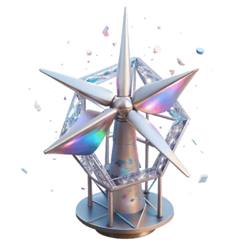 wonderful vintage Wind Turbine Tower Steel Structure Transparent for Architectural Visualization original png