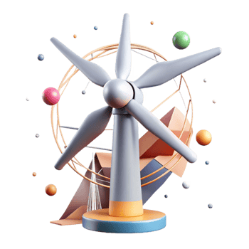 stunning classic Wind Turbine with Power Lines Cutout for Electricity Grid Visualizations png