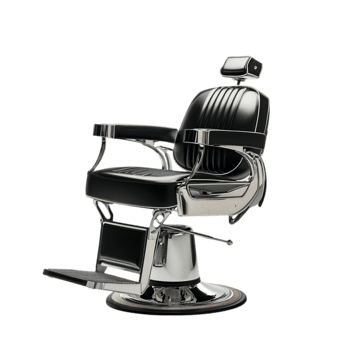 Barber chair professional equipment salon furniture style isolated on transparent background png