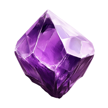 Amethyst crystal gem stone mineral purple gemstone art isolated on transparent background png
