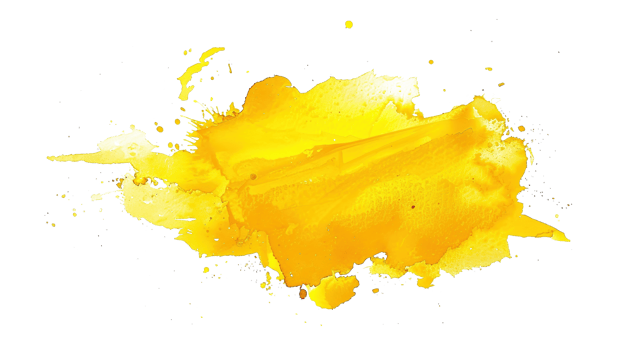 Yellow Watercolor Stain on Transparent Background. Texture, Splash, Watercolor, Water, Liquid, Paper, Artistic, Banner, Art, Abstract, Bright, Colour, Graphic png