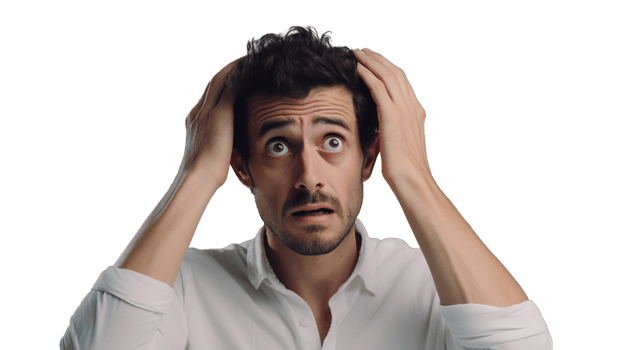 Worried Man on Transparent Background. Worry, Stressed png