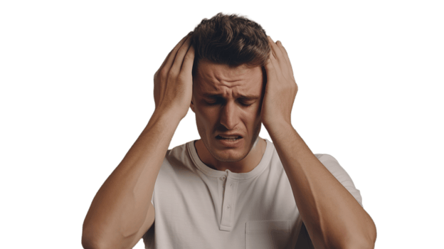 Worried Man on Transparent Background. Worry, Confused png