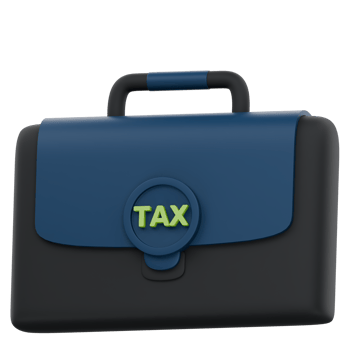 3D Tax Briefcase Icon Representing Business Finance and Tax Management png