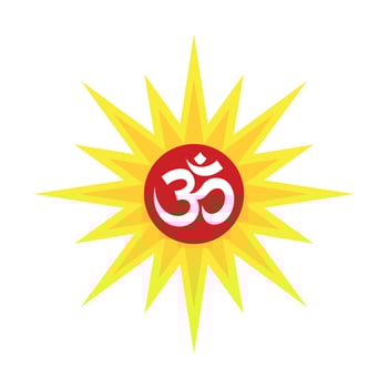 om hindu religion sign vector