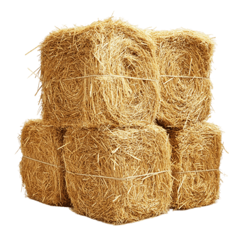 Stack of hay bales agriculture farm harvest rural scene isolated on transparent background png
