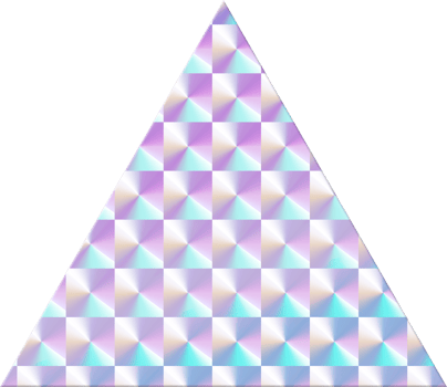 Hologram Sticker Triangle Label, Texture Holographic Mockup, and Illustration. png
