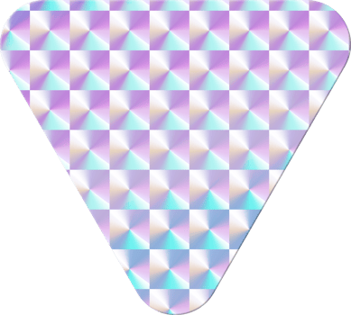 Hologram Sticker Label triangle shape, Texture Holographic Mockup, and Illustration. png