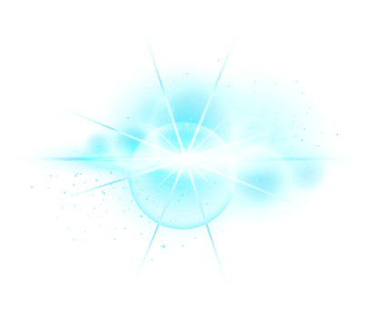 Blue transparent circle light lens flares png