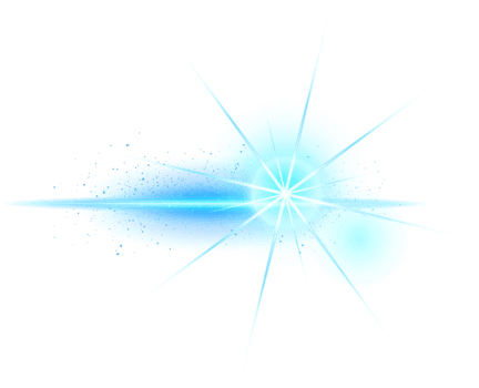 Blue light lens flares png