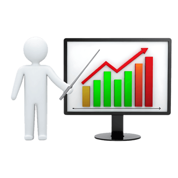 3D figure presenting a positive growth chart. png