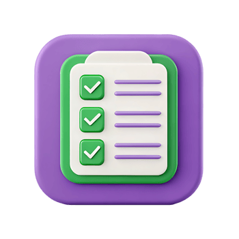 3D checklist app icon, task management, to do list png