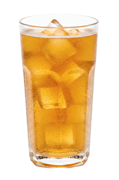 Apple Cider Cooler in a Glass with Ice and Lemon Slice, Isolated Transparent Background, Perfect for Refreshing Drink Menus and Beverage Advertising png