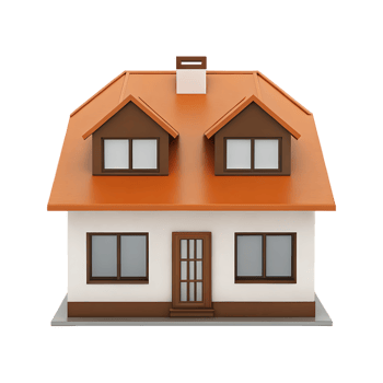 Cute cartoon house illustration. png