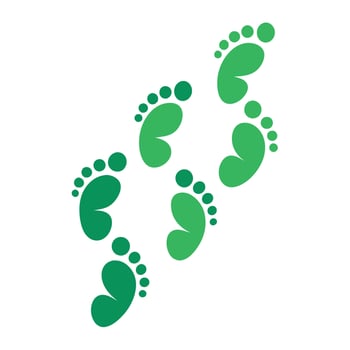 Modern Footsteps Icon with Unique and Creative Design vector