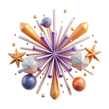 magnificent contemporary Fireworks Starburst Isolated for Mobile App Design genuine png