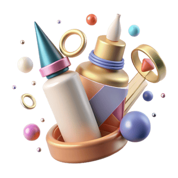 dramatic artistic Glue Bottle with Precision Tip Adhesive Craft Supplies Transparent Background for Crafting png