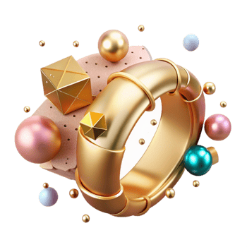 vibrant contemporary Gold Bracelet Bangle Design Cutout for Indian Jewelry premium png