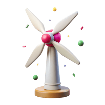 stunning creative Modern Wind Turbine Illustration Isolated for Power Generation Projects authentic png
