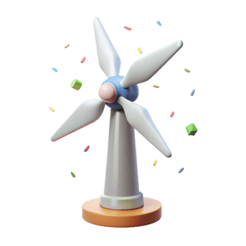 dramatic abstract Wind Turbine Public Perception Community Engagement Isolated for Social Science Research professional png