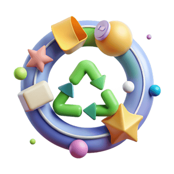 impressive traditional Zero Waste Symbol Circular Economy Cutout for Sustainable Design authentic png